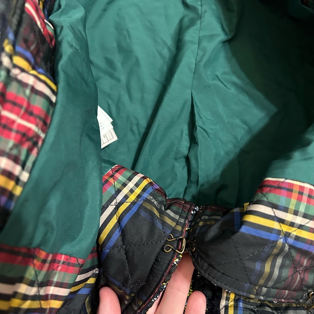 J. Crew Women's Quilted Lady Jacket Size 2 Stewart Plaid Braided Trim Holiday - Picture 8 of 15